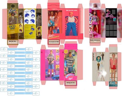 Ken And Barbie Miniature Boxes For Print Your Dolls Will Gonna Love It