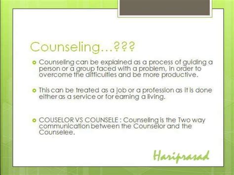 Counselling Ppt Ppt