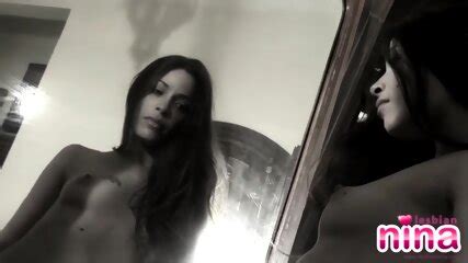 Stockinged Lesbian Nina Strips Off Slowly Nina Nieves