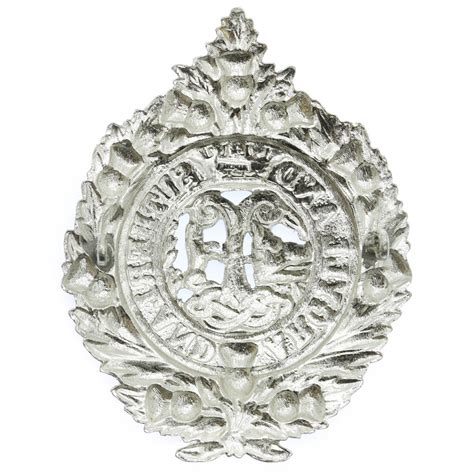 Argyll Sutherland Highlanders Anodised Staybrite Cap Badge