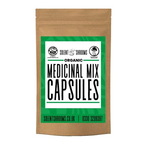 Solent Shrooms Organic Medicinal Mushroom Mix Capsules 450mg