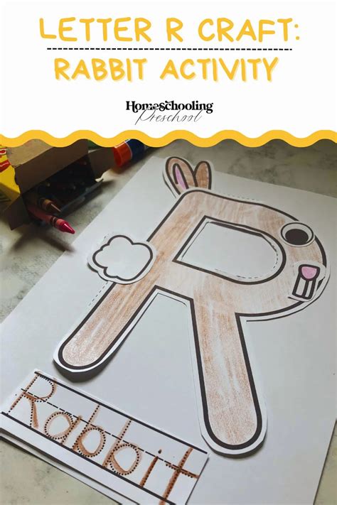 Letter R Craft Rabbit Activity Homeschooling Preschool