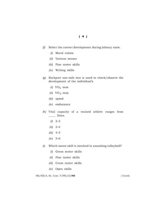 Meghalaya Board Mbose Class Question Paper For Physical