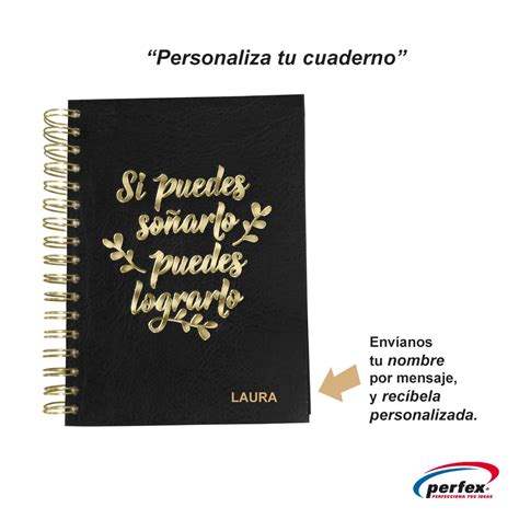 Cuaderno Personalizado De Pasta Dura Negro Perfex