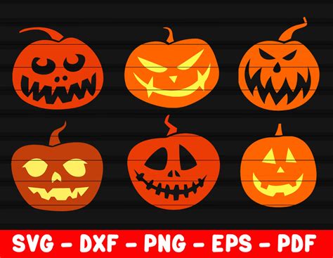 30 Pumpkin Face Svg Bundle Jack O Lantern Faces Cute Etsy