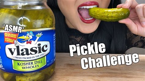 Asmr Pickle Challenge Crispy Crunchy Eating Sounds How Many