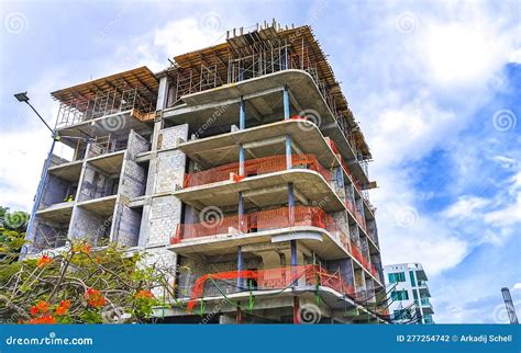 Build A Hotel Complex Construction Sites Playa Del Carmen Mexico Stock