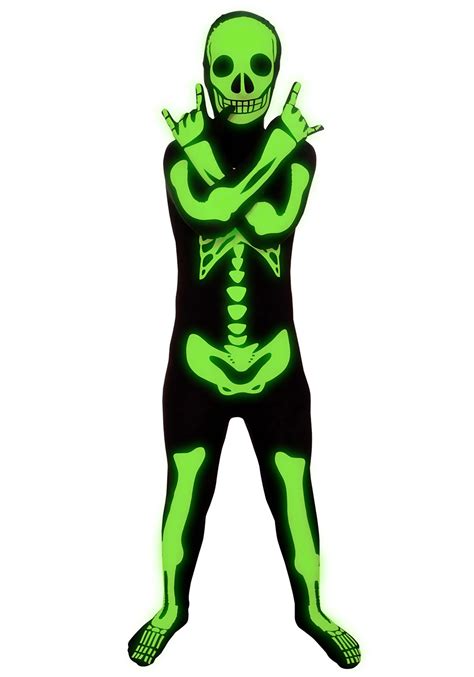 Glow in the Dark Skeleton Costume for Kids