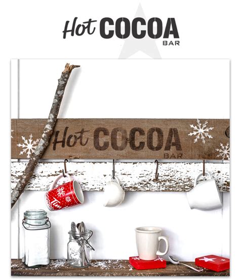 Hot Cocoa Bar Christmas Sign Stencil By Funky Junks Old Sign Stencils