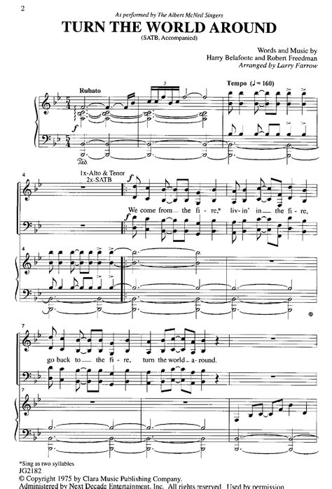 Turn the World Around (SATB ) arr. Larry Far | J.W. Pepper Sheet Music