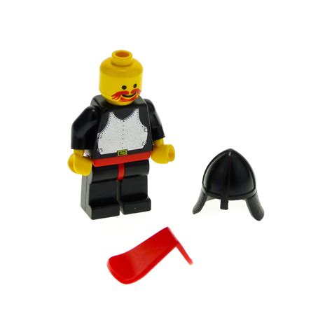 X Lego System Figur Ritter Mann Castle Knight Torso Schwarz