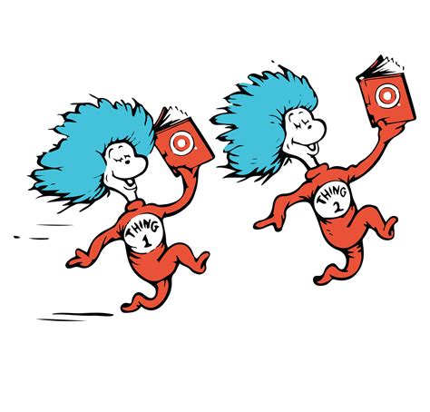 thing 1 thing 2 Dr Seuss Svg, Dr Seuss Clipart, Dr Seuss Bir | Inspire ...