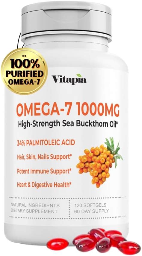 Vitapia Omega 7 Sea Buckthorn Berry Oil 1000mg For Hair