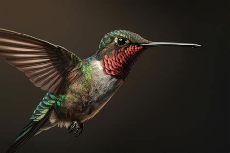 Hummingbird Flying Premium Ai Generated Image