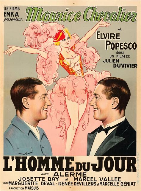 1937 Lhomme Du Jour Julien Duvivier Film Posters Movie Posters