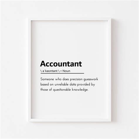 Accountant Definition Accountant Gift Coworker Gift Accountant Art