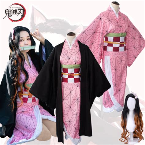 Anime Demon Slayer Kimetsu No Yaiba Kamado Nezuko Cosplay Costume For