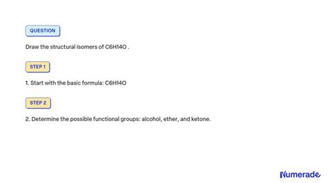 SOLVED: Draw the structural isomers of C6H14O