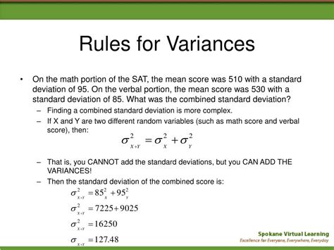 PPT - Rules for Means and Variances PowerPoint Presentation, free ...