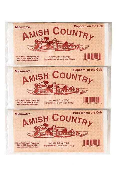 Amish Country Popcorn Red Old Fashioned Microwave Popcorn Pack