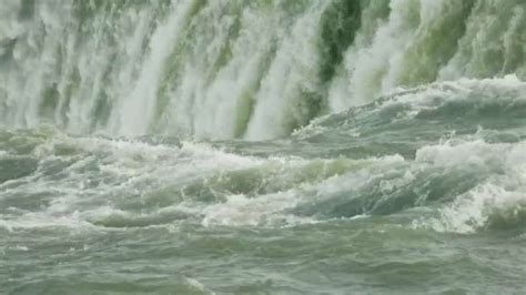 Video Scenic View Of Raging Waterfalls In Niagara Falls New York