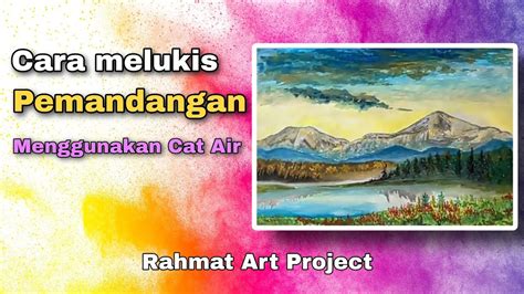 Cara Melukis Pemandangan Sunset Menggunakan Cat Air Youtube