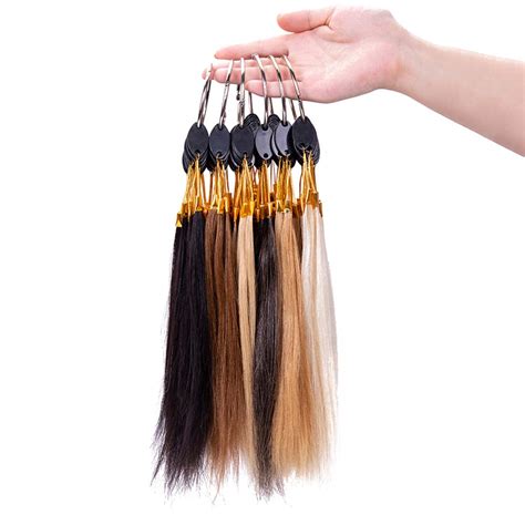 Lesafev 20cm Salon Hair Dyeing Sample Chart Swatches Rings