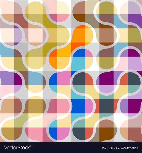 Geometric Abstract Pattern Intersection Patchwork Vector Image