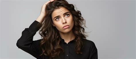 Puzzled Brunette Woman With Open Palm And Finger On Forehead Over White