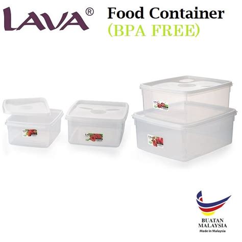 LAVA Multipurpose Airtight Plastic Food Container LAVA Bekas Makanan