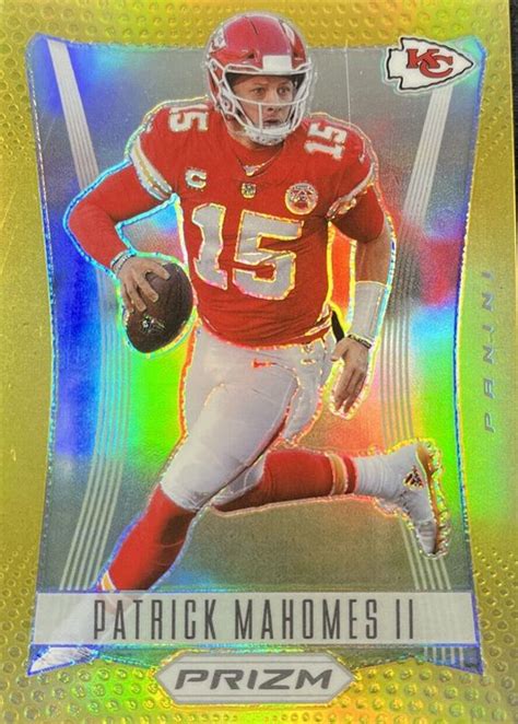 Patrick Mahomes II 2022 Prizm PF 4 Prizm Flashback Gold 10 Price