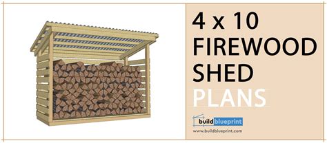 4x10 Firewood Shed Plans - Build Blueprint