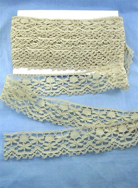 Cluny Lace My Sewing Room Edwardian Era Blue Satin Mother Of Pearl