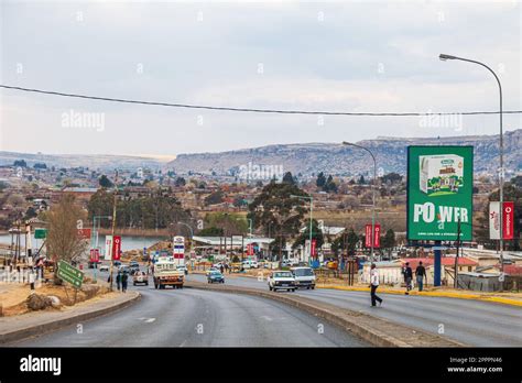 Maseru Lesotho August 23 2022 Road Leading Into Maseru The