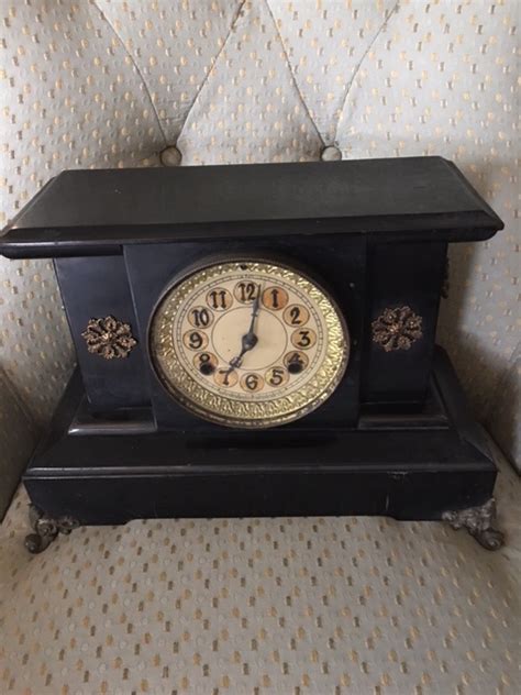 New Haven Clock Company Circa 1890 Black Mantle Clock Collectors Weekly