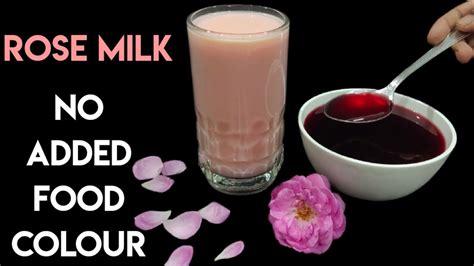 Rose Milk Recipe In Tamil Rose Milk With Rose Syrup How To Make