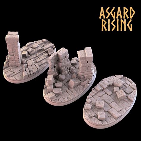 Oval Imperial Ruin Bases Temple Shrine Ancient Ruins Etsy