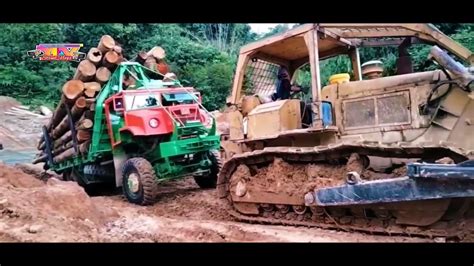 Dangerous Crazy Trucks Driving Skills Crossing River Extremely Bad