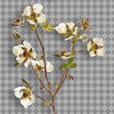 Mountain Avens Branch Low and Creeping With Woody Stems Smal Isolated ... 