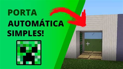 Como Fazer Porta Autom Tica No Minecraft Pc Mcpe Tutorial