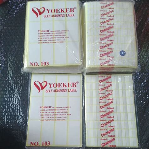 Jual Sticker Undangan Label Yoeker Dan Champion Harga Label