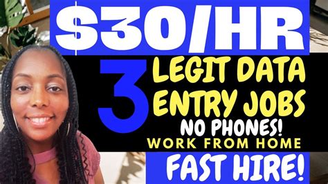 Legit Data Entry Work From Home Jobs Non Phone Remote Jobs