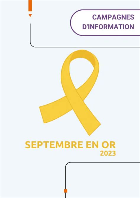 Septembre En Or Mois De Sensibilisation Aux Cancers P Diatriques