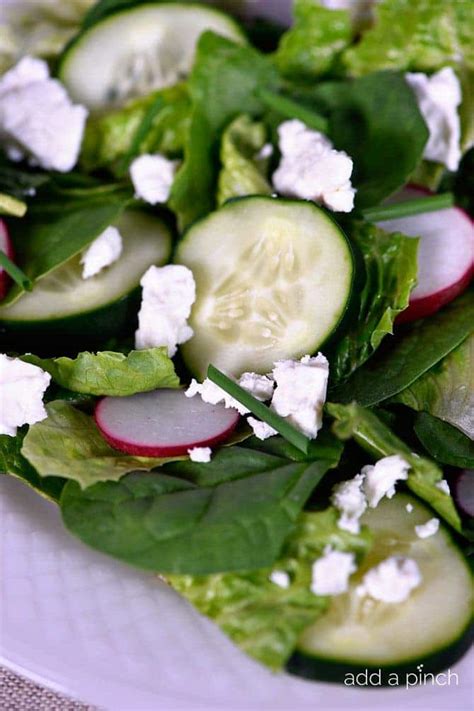 Spring Spinach Romaine Salad Recipe With Radishes And Chives Add A Pinch