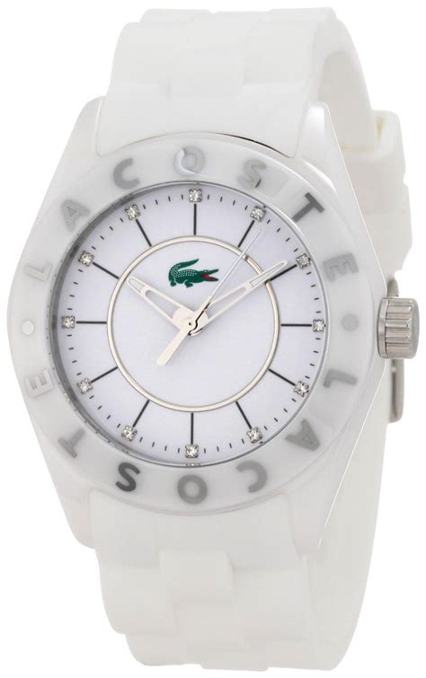 Lacoste Biarritz White Dial White Ceramic Ladies Watch 2000672 Watchmen Womens Watches