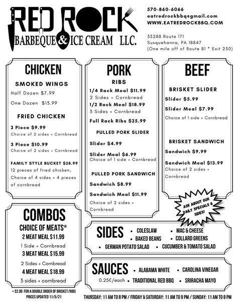 Barbecue Ribs Barbecue Brisket Susquehanna PA Red Rock BBQ Catering