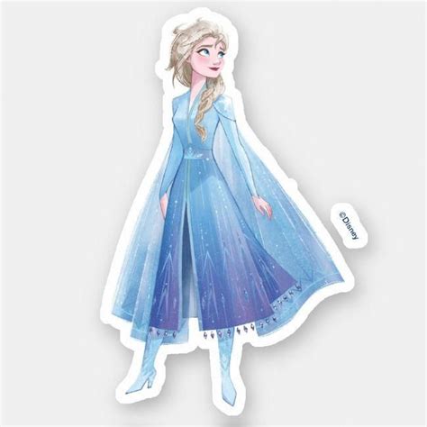 Frozen 2 Elsa Fearless Sticker Zazzle Disney Sticker Frozen Disney Movie Disney