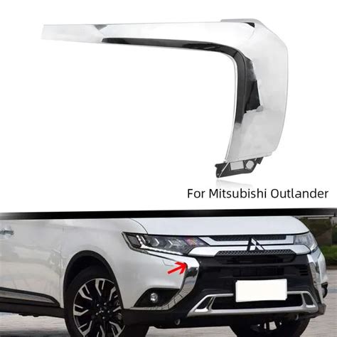 Front Bumper Chrome Trim Molding Strip For Mitsubishi Outlander 2016 2019 Car Molding Strip Fog