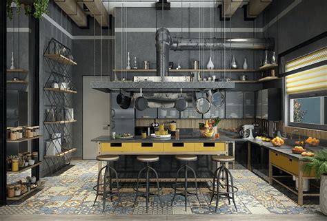 A Modern Industrial Kitchen Brings Off A Beneficial Function