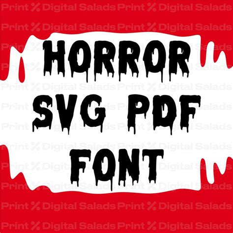 Horror Font Svg Pdf Horror Alphabet Horror Svg Scary And Etsy